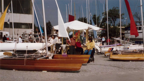 Segelboote von Novacat auf der Messe Boot in Düsseldorf